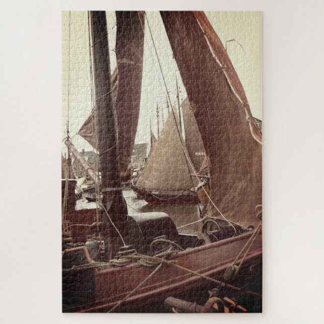 Puzzle Fishing boats van Harbor (Vertical)