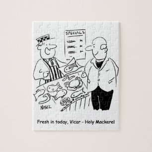 Puzzle Fishmonger propose un dessin Vicar Holy Mackerel