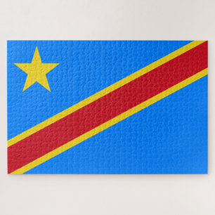 Puzzle Flag of the DRC (Democratic Republic of the Congo)