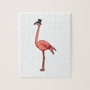 Puzzle Flamant rose avec Casquette