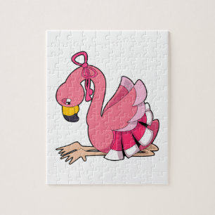Puzzle Flamant rose avec ruban
