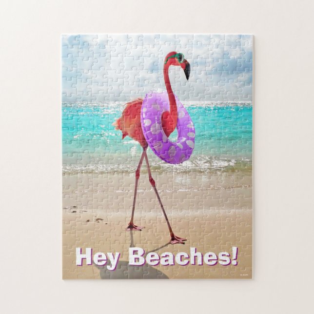 Puzzle Flamant rose avec tube intérieur (Vertical)