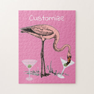 Puzzle Flamant rose Boire Martini Thunder_Cove