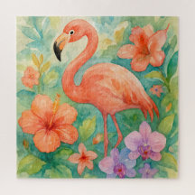 Flamant rose de jardin