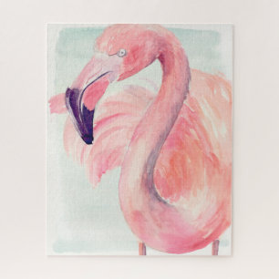 Puzzle Flamant rose Pastel