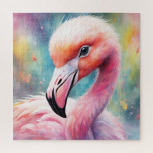 Puzzle Flamant rose Rainbow Birds 2