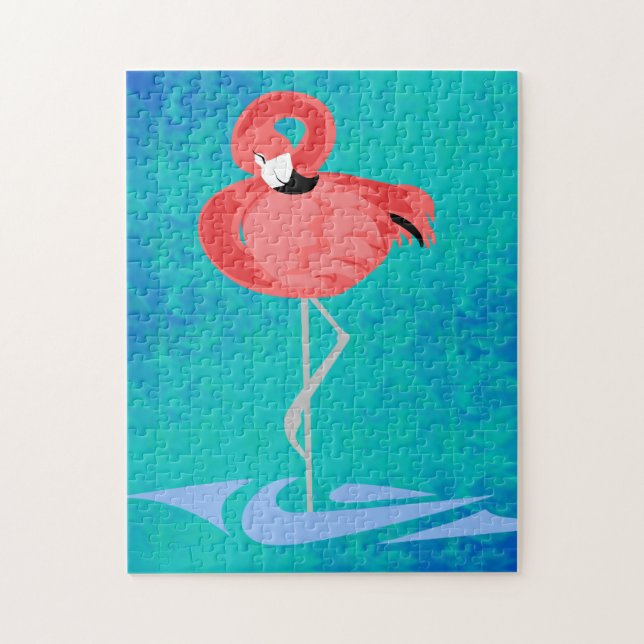 Puzzle Flamant rose rose (Vertical)