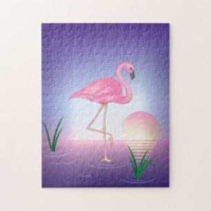 Puzzle Flamant rose rose