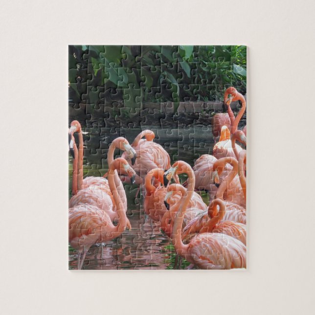 Puzzle Flamants roses exotiques (Vertical)