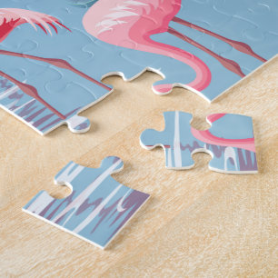 PUZZLE FLAMANTS ROSES MOTIF 1