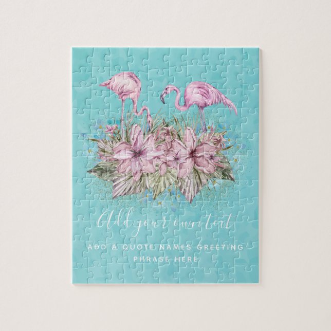 Puzzle FLAMANTS ROSES personnalisés (Vertical)