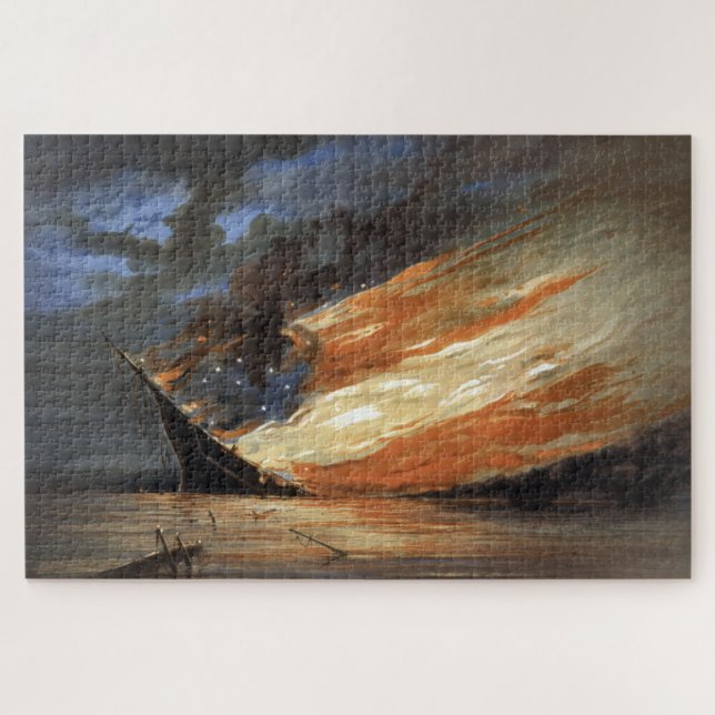 Puzzle Flambeaux de la guerre civile rebelle sur le feu d (Horizontal)