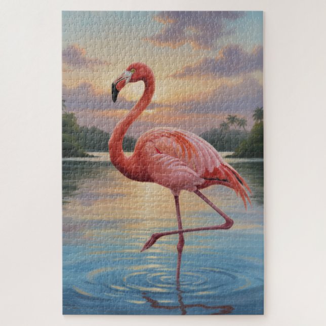Puzzle Flamingo's Sunset Dance (Vertical)