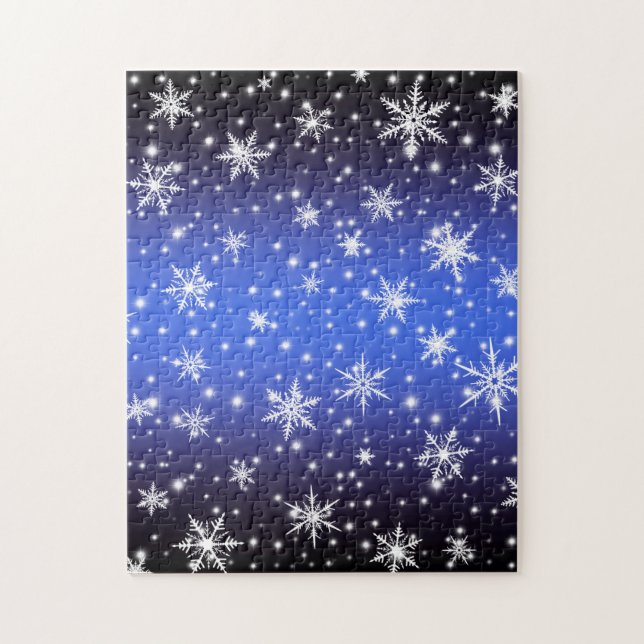 Puzzle Flammes de neige et étincelles au-dessus de la lum (Vertical)