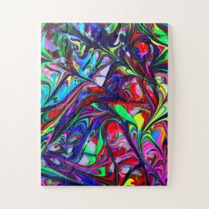 Puzzle Flèches de peinture arc-en-ciel Abstraites hypnoti