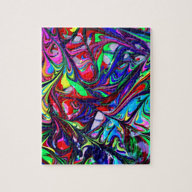 Puzzle Flèches de peinture arc-en-ciel Abstraites hypnoti (Vertical)