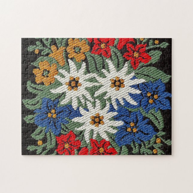 Puzzle Fleur alpine suisse Edelweiss (Horizontal)
