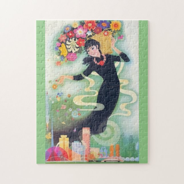 Puzzle Fleur Art Déco vintage (Vertical)