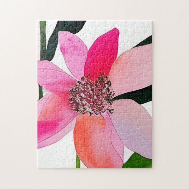 Puzzle Fleur contemporaine colorée (Vertical)