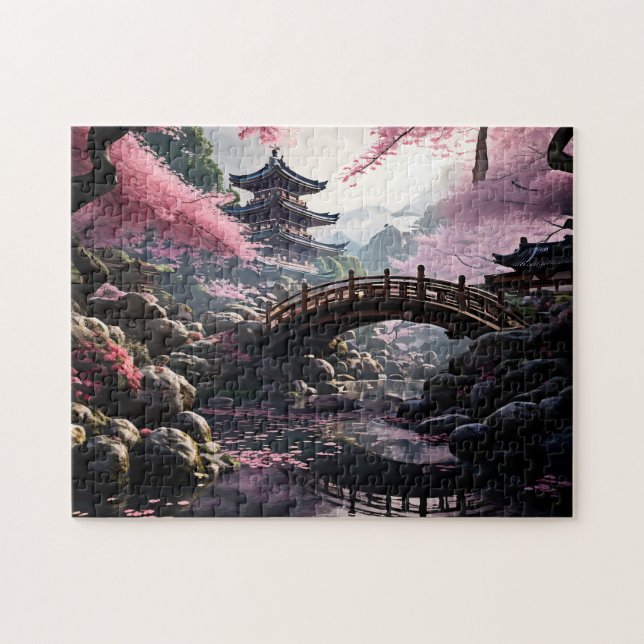 Puzzle Fleur de cerisier du jardin japonais (Horizontal)