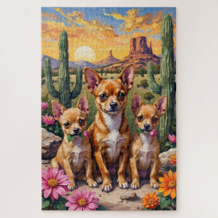 Puzzle Fleur de désert de Chihuahua Art