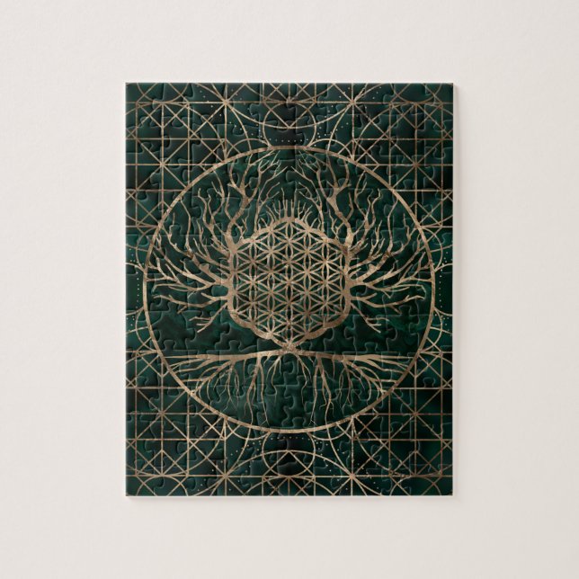 Puzzle Fleur de la vie dans l'arbre de la malachite et de (Vertical)