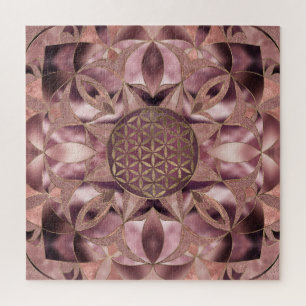 Puzzle Fleur de l'or Rose de vie