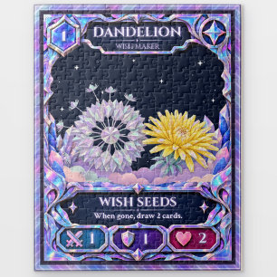 Puzzle Fleur de Pissenlit, Art en Feuille de Papier Alumi