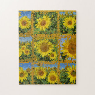 Puzzle fleur de soleil jaune fleur d'été
