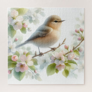 Puzzle Fleur d'eau de cerisier de printemps aquarelle
