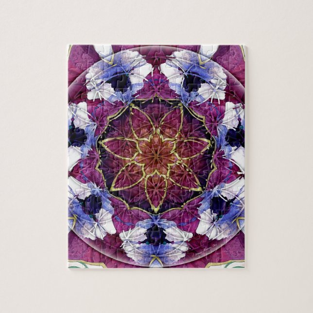 Puzzle Fleur des cadeaux du mandala 8 de la vie (Vertical)