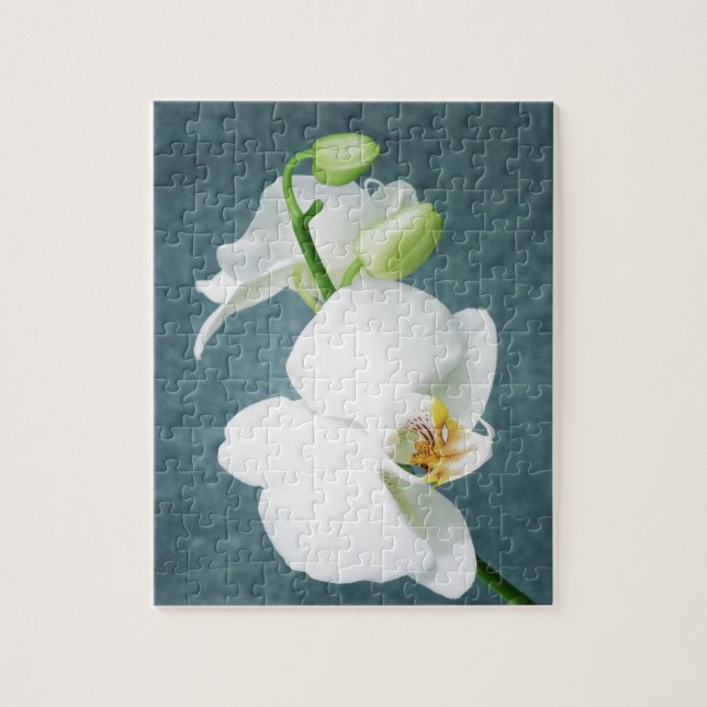 Puzzle Fleur d'orchidée blanche Zen (Vertical)