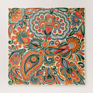 Puzzle Fleur Ethnique Ukrainienne, Marque Dessinée À La M