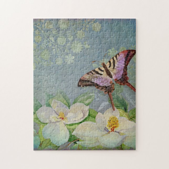 Puzzle Fleur florale moderne de fleur de magnolia du (Vertical)