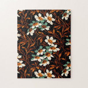 Puzzle Fleur gothique Motif Fleur esthétique transparente