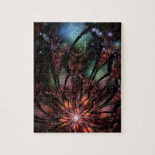 Puzzle Fleur imaginaire fractale douce et tendresse invit