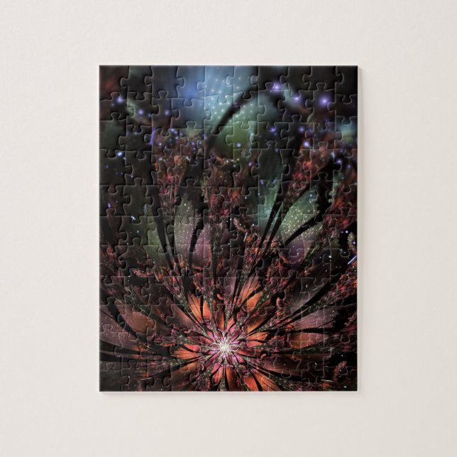 Puzzle Fleur imaginaire fractale douce et tendresse invit (Vertical)