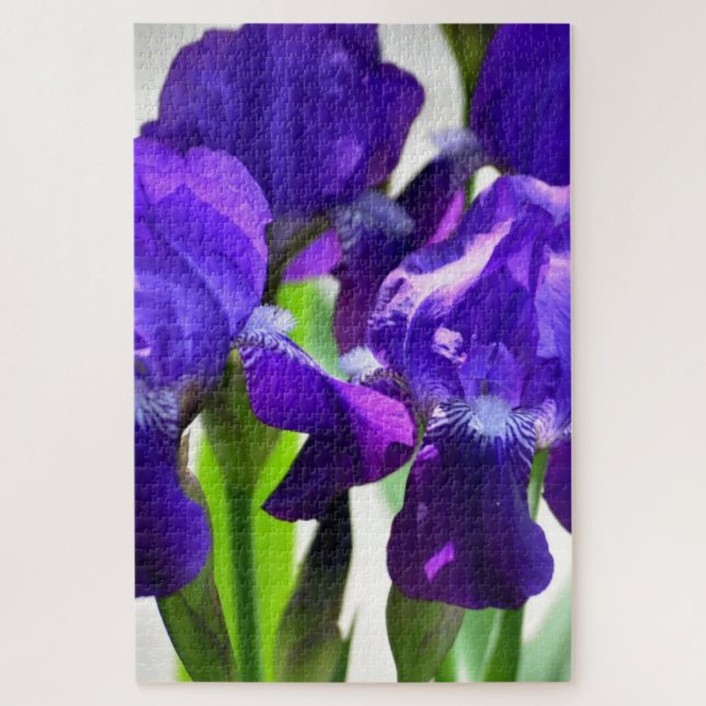 Puzzle Fleur Iris Iris Violet (Vertical)