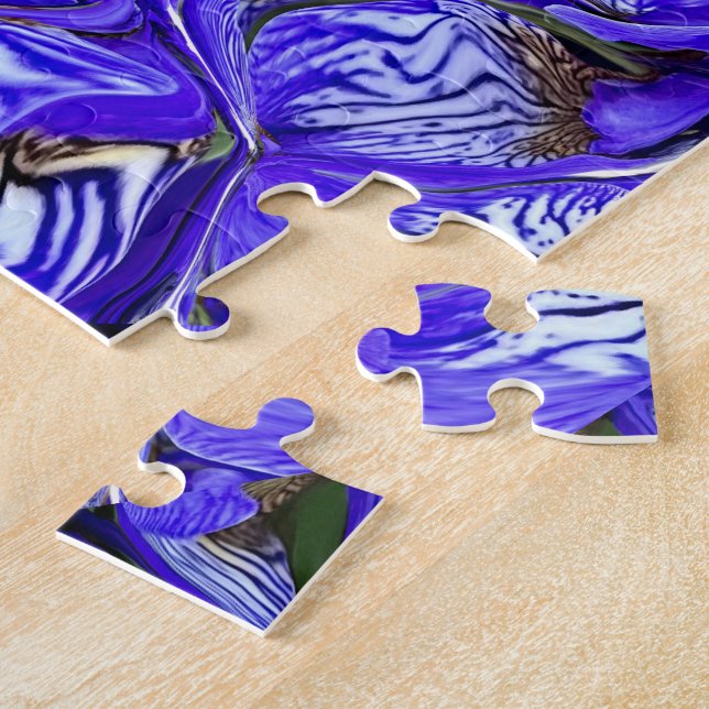 Puzzle Fleur Iris Violet / Esthétique / Carrelé / (Côté)