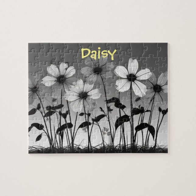 Puzzle Fleur noir et blanc Dreamscape (Horizontal)