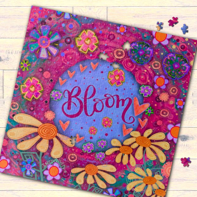 Puzzle Fleur rose Coeur tendance Inspirivée florale (Créateur téléchargé)