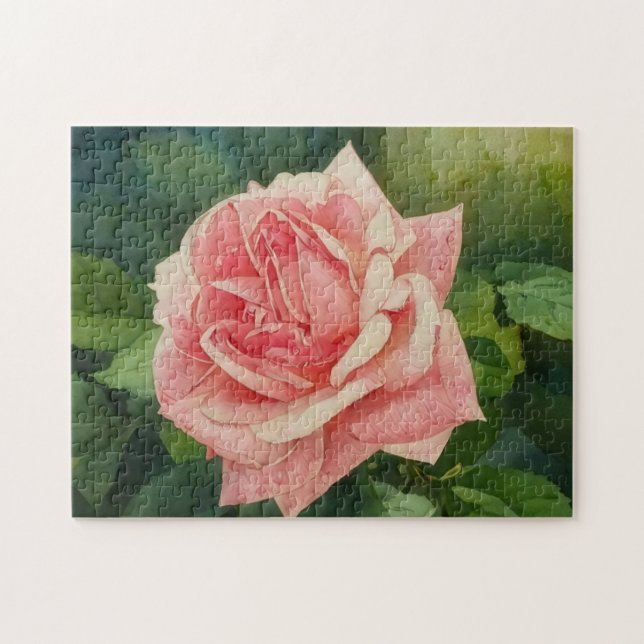 Puzzle Fleur rose vierge Art style Vintage (Horizontal)