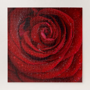 Puzzle Fleur rouge