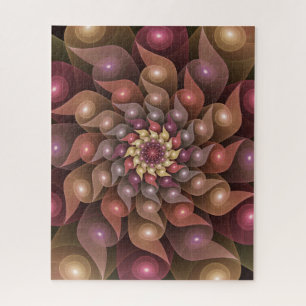 Puzzle Fleur surréaliste brillante Art fractal abstrait m