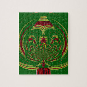 Puzzle Fleur Vert