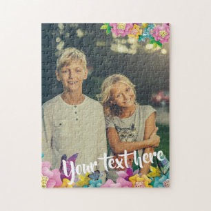 Puzzle Fleurs Animées et papillons des textes faits sur