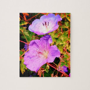 Puzzle Fleurs bleues et violettes