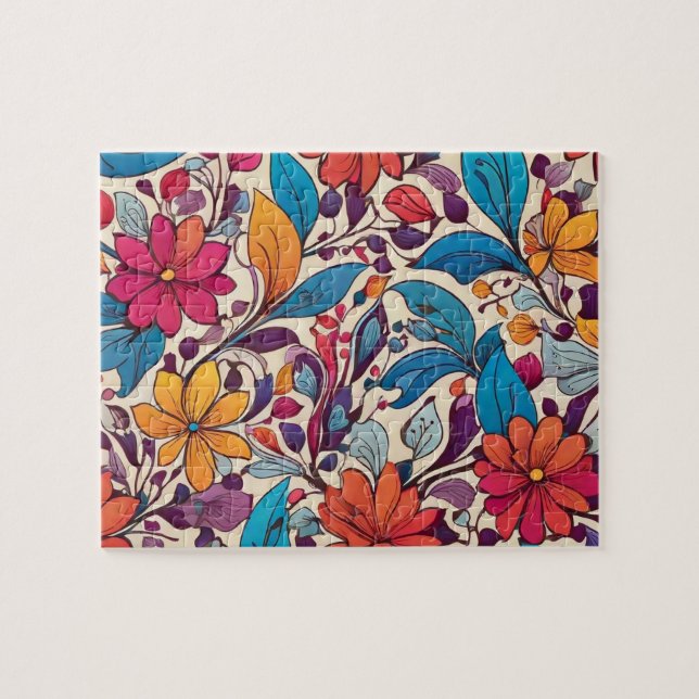 Puzzle Fleurs colorées (Horizontal)