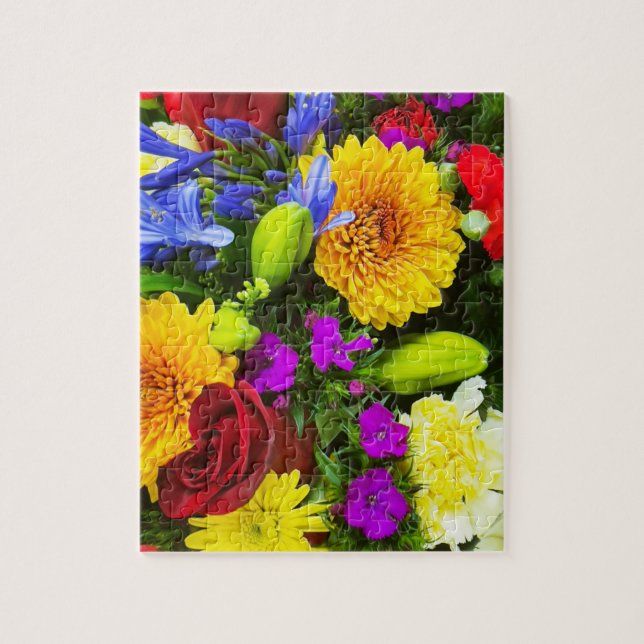 Puzzle Fleurs colorées (Vertical)