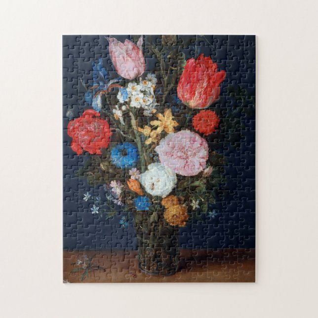 Puzzle Fleurs dans un navire en verre, Jan Brueghel l'Anc (Vertical)